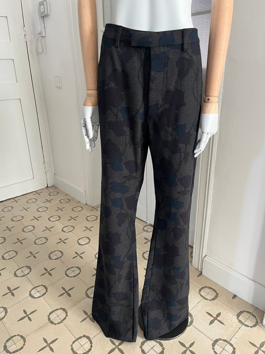 パンツ 2008 PRADA flared slacks black Prada Spring 2008 Flared Trousers – Algo Bazaar