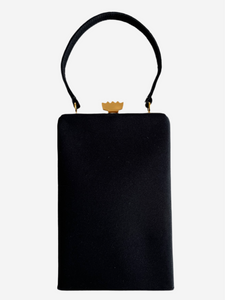 Todd Oldham Black Satin Evening Bag