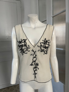 Prada Fall 1997 Embroidered Velvet Top