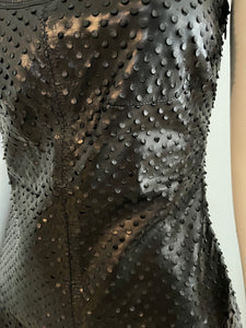 Helmut Lang Spring 2001 perforated leather dress