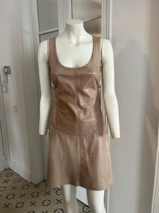 Helmut Lang Spring 2001 leather dress