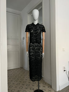 helmut lang lace dress Helmut Lang 90s Contrast Lace Dress