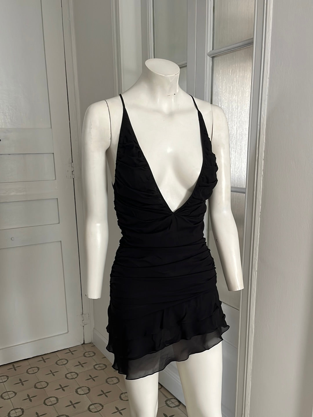 gucci silk mini dress Gucci - Off-the-shoulder Silk-chiffon Mini Dress - Womens