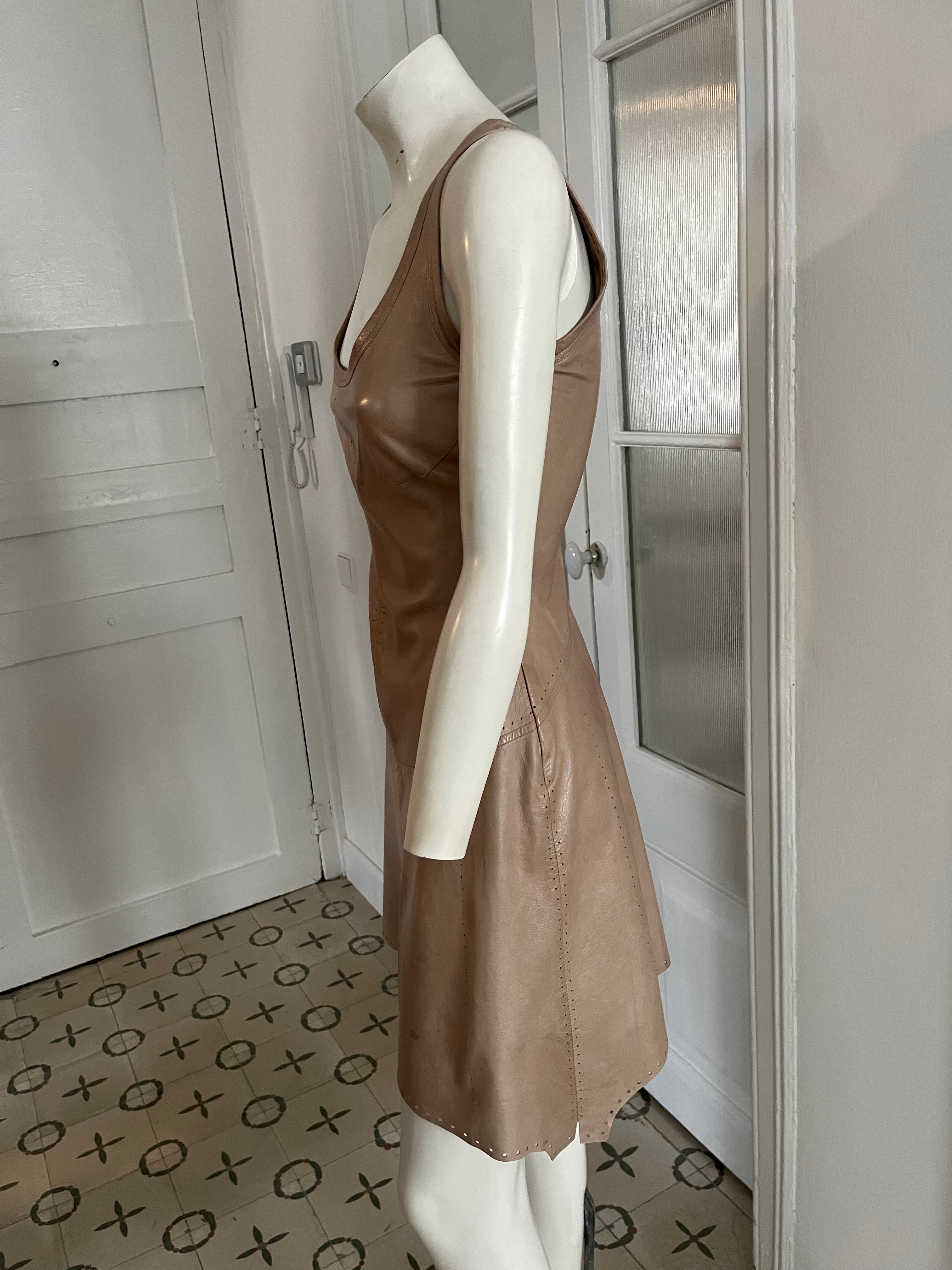 Helmut Lang Spring 2001 leather dress Helmut Lang Spring 2001 leather dress