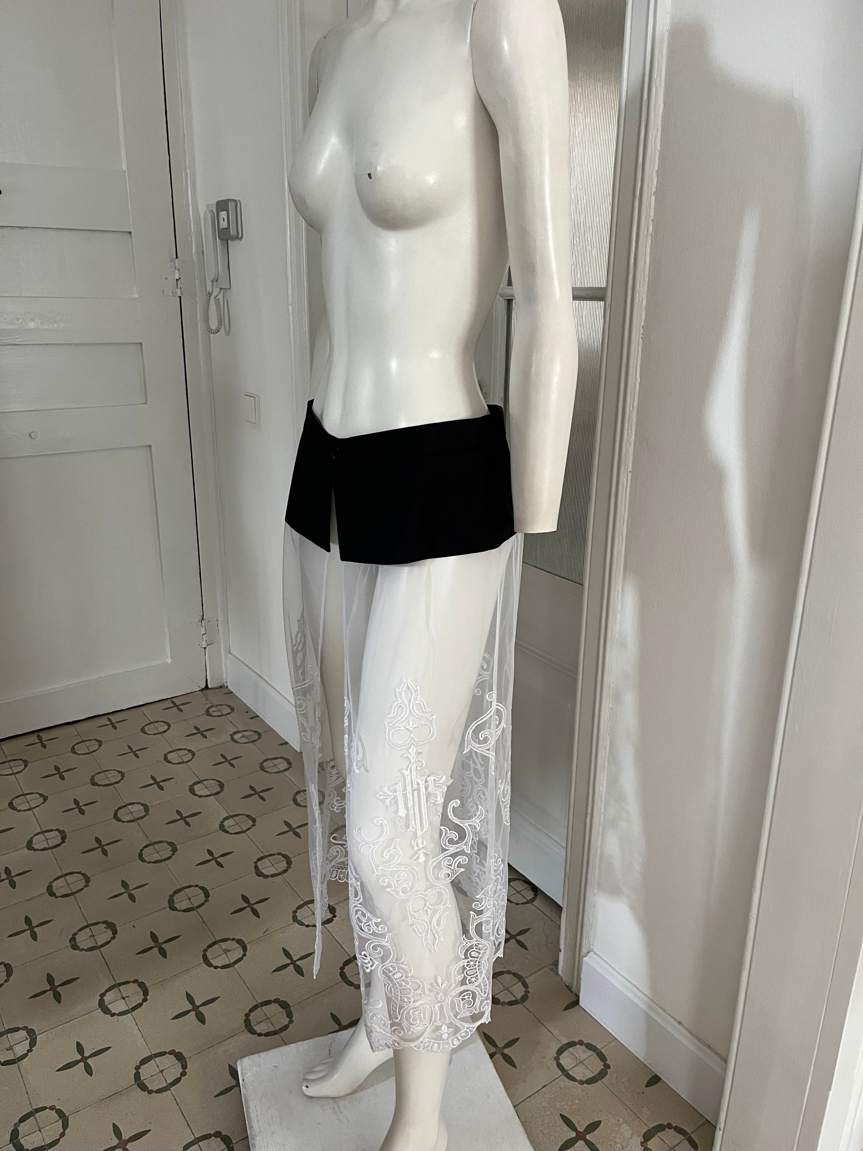 Balenciaga Spring 2017 Lace Overskirt