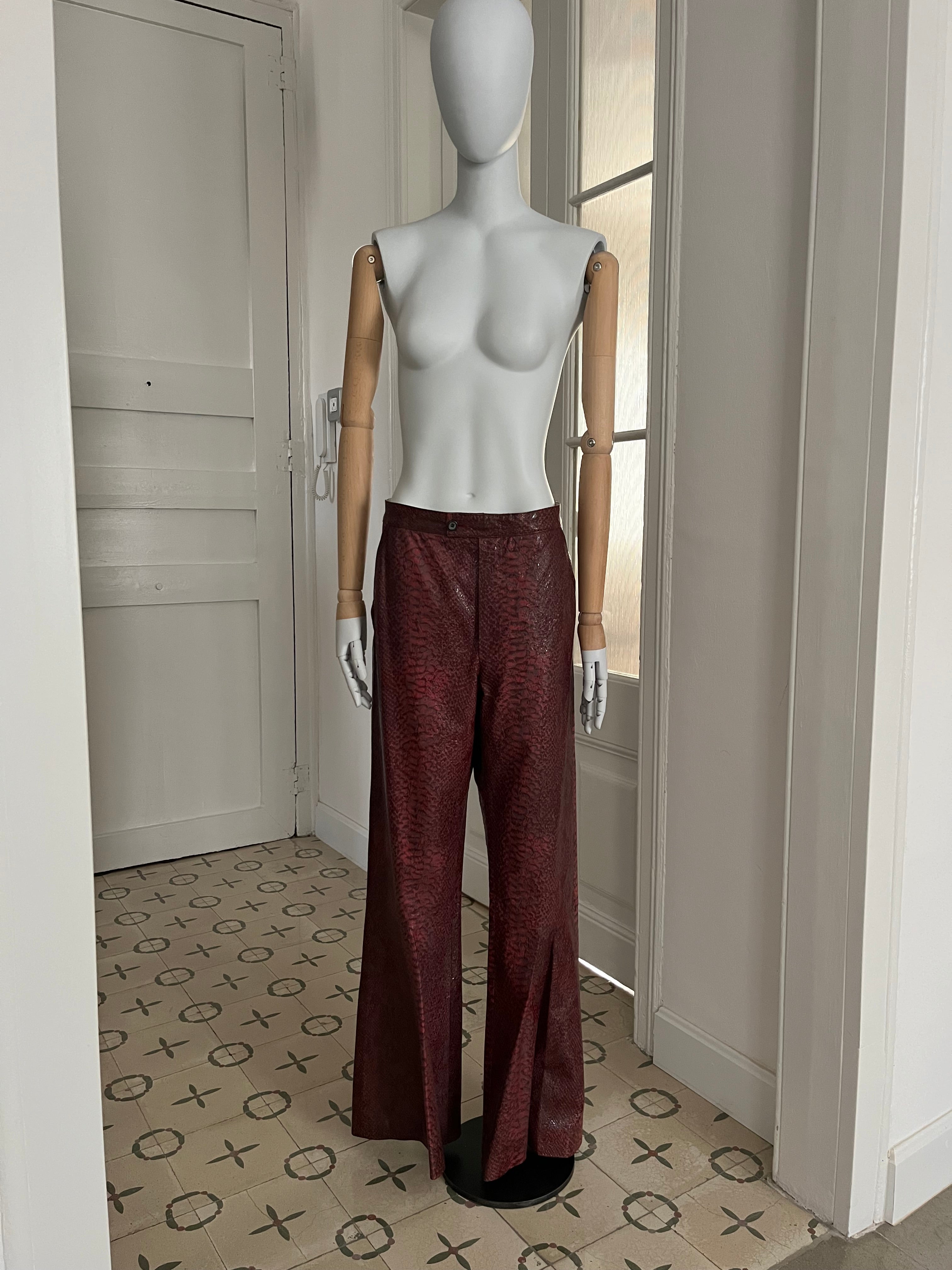 Alexander Mcqueen Fall 1998 Snakeskin Trousers