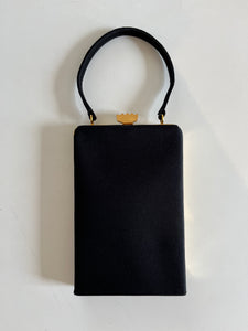 Todd Oldham Black Satin Evening Bag