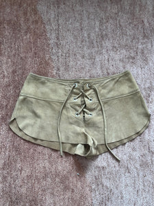Paco Rabanne 1980s suede shorts